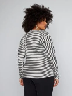 T-shirt A Righe Con Collo Con Bottoni -Kiabi t shirt a righe con collo con bottoni bianco bcl26 1 frb4