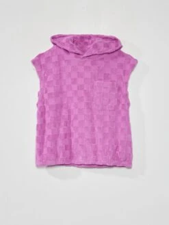 T-shirt Con Cappuccio Senza Maniche In Spugna