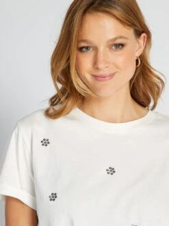 T-shirt Con Ciondoli -Kiabi t shirt con ciondoli beige asm61 1 frb3