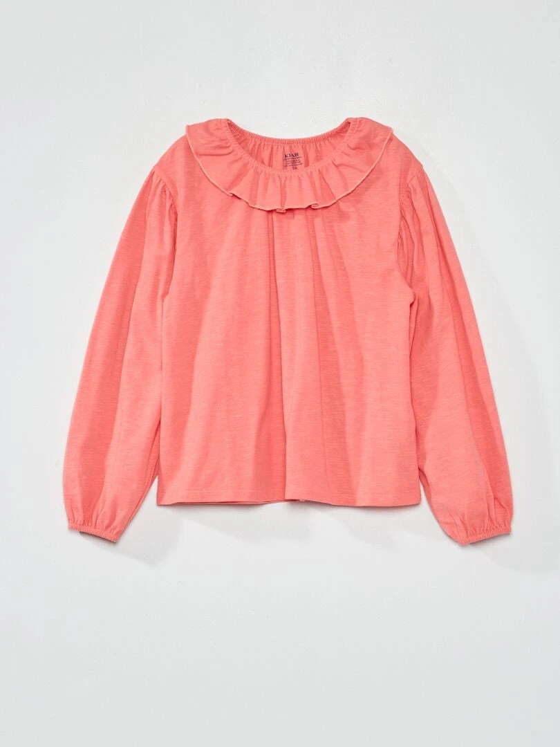 T-shirt Con Colletto Arricciato 1 T-shirt Con Colletto Arricciato