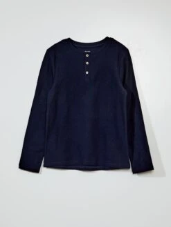 T-shirt Con Collo Alla Coreana