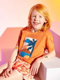 T-shirt Con Stampa In Maglia Bouclé