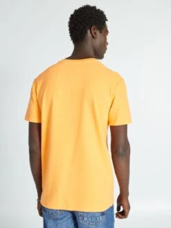 T-shirt In Jacquard Tinta Unita A Righe - -Kiabi t shirt in jacquard tinta unita a righe arancione aea19 5 frb4