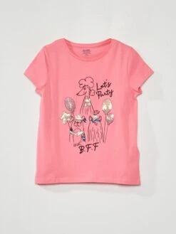 T-shirt In Jersey Con Decorazione Ludica