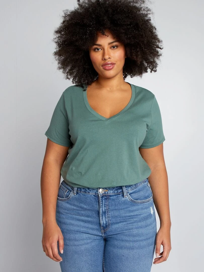 T-shirt In Jersey Con Scollo A V 1 T-shirt In Jersey Con Scollo A V