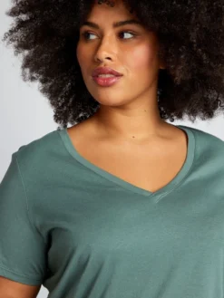 T-shirt In Jersey Con Scollo A V 8 T-shirt In Jersey Con Scollo A V -Kiabi t shirt in jersey con scollo a v verde zj406 45 frb4