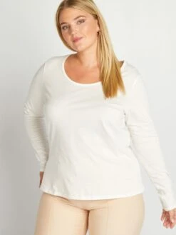 T-shirt In Jersey Con Scollo Tondo