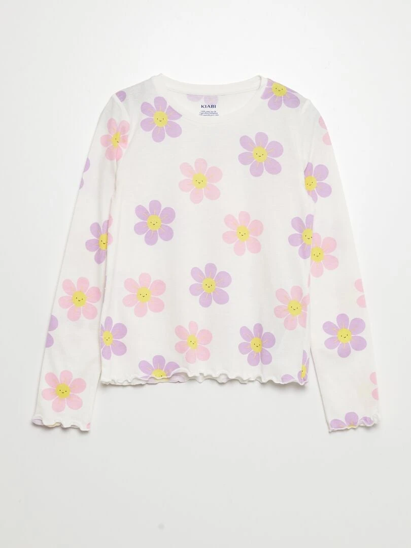 T-shirt In Jersey 'fiori' 1 T-shirt In Jersey 'fiori'