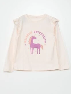 T-shirt In Jersey Stampato - Facile Da Infilare