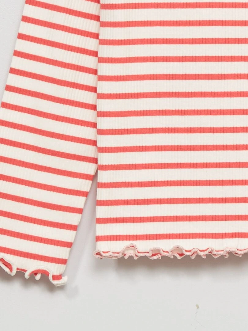 T-shirt In Maglia A Coste Con Stampa 2 T-shirt In Maglia A Coste Con Stampa - immagine 2