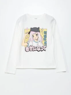 T-shirt In Maglia Jersey 'manga'