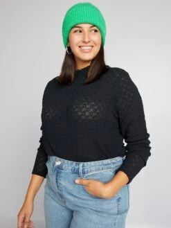 T-shirt In Maglia Traforata