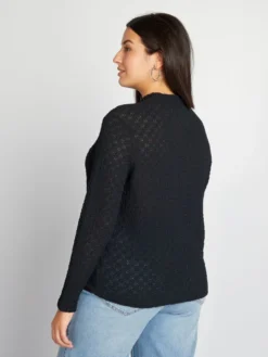 T-shirt In Maglia Traforata 8 T-shirt In Maglia Traforata -Kiabi t shirt in maglia traforata nero bfg23 1 frb4