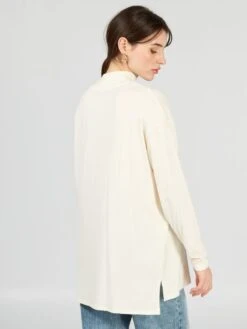 T-shirt Lunga Con Collo Alto -Kiabi t shirt lunga con collo alto beige atk81 2 frb4