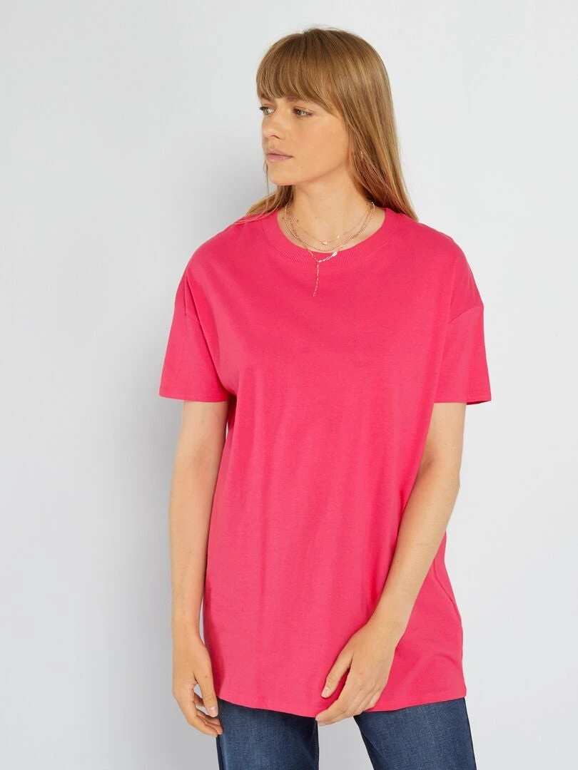 T-shirt Lunga Con Scollo Tondo 2 T-shirt Lunga Con Scollo Tondo - immagine 2