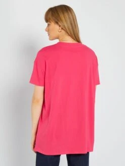 T-shirt Lunga Con Scollo Tondo 7 T-shirt Lunga Con Scollo Tondo -Kiabi t shirt lunga con scollo tondo rosa aer85 1 frb4