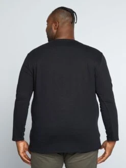 T-shirt Maniche Lunghe, Collo Serafino -Kiabi t shirt maniche lunghe collo serafino nero aje44 5 frb3