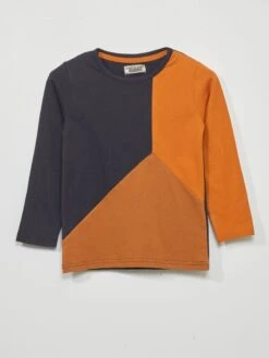 T-shirt Maniche Lunghe Colorblock