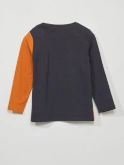 T-shirt Maniche Lunghe Colorblock -Kiabi t shirt maniche lunghe colorblock rosso mattone avj16 1 frb3