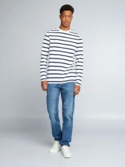 T-shirt Marinière A Maniche Lunghe +190cm