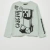 T-shirt 'Minecraft' Maniche Lunghe