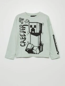 T-shirt 'Minecraft' Maniche Lunghe