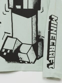 T-shirt 'Minecraft' Maniche Lunghe -Kiabi t shirt minecraft maniche lunghe blu azp35 1 frb4