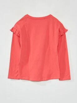 T-shirt 'Minnie' Maniche Lunghe Con Volant -Kiabi t shirt minnie maniche lunghe con volant rosa amf12 1 frb3