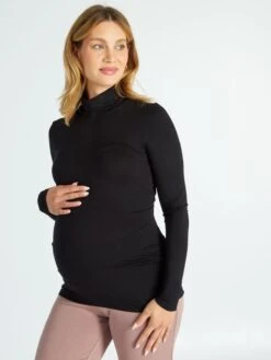 T-shirt Premaman Con Collo Alto