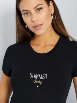 T-shirt Premaman 'Summer Baby' -Kiabi t shirt premaman summer baby nero zm408 3 frb4