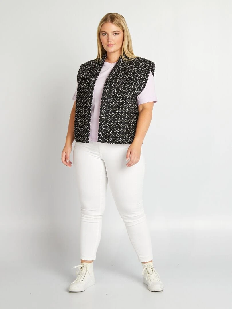 T-shirt Scollo Tondo Con Scritta Ricamata 2 T-shirt Scollo Tondo Con Scritta Ricamata - immagine 2