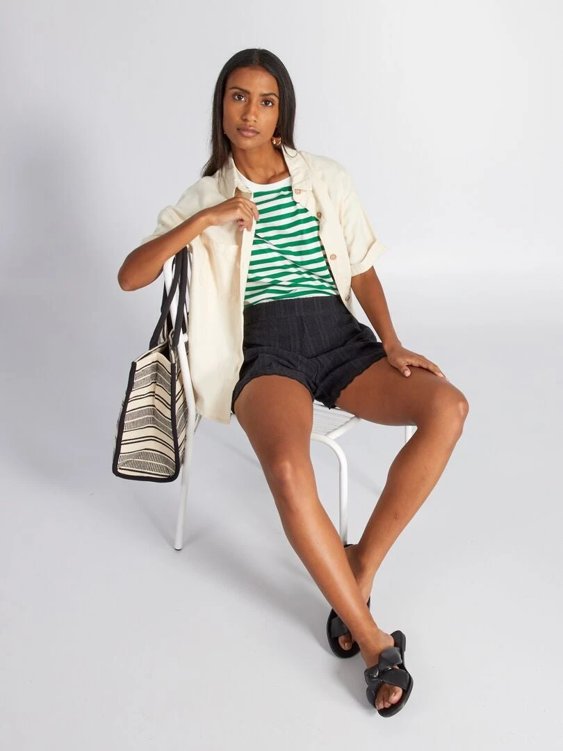 T-shirt Stampa A Righe 2 T-shirt Stampa A Righe - immagine 2