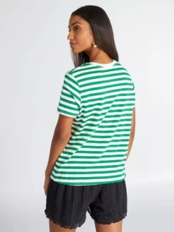 T-shirt Stampa A Righe 8 T-shirt Stampa A Righe -Kiabi t shirt stampa a righe verde ahg68 2 frb4