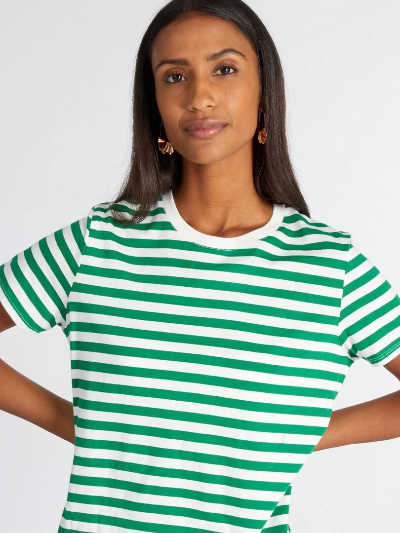 T-shirt Stampa A Righe 5 T-shirt Stampa A Righe - immagine 5