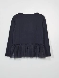 T-shirt Stampata Con Applicazione In Tulle - Halloween -Kiabi t shirt stampata con applicazione in tulle halloween grigio scuro anm52 1 frb3