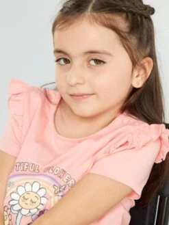 T-shirt Stampata Con Bottoni A Pressione Sulle Spalle -Kiabi t shirt stampata con bottoni a pressione sulle spalle rosa zq983 2 frb3