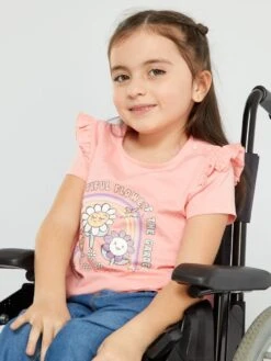 T-shirt Stampata Con Bottoni A Pressione Sulle Spalle -Kiabi t shirt stampata con bottoni a pressione sulle spalle rosa zq983 2 frb4