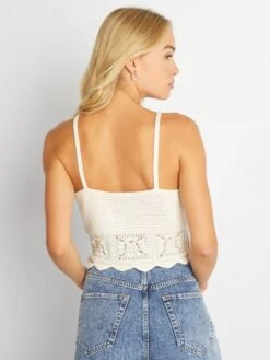 Top All'uncinetto Con Spalline Sottili -Kiabi top alluncinetto con spalline sottili beige bab09 1 frb3