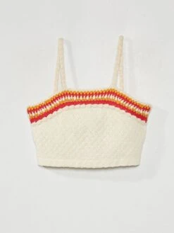 Top Corto In Maglia All'uncinetto