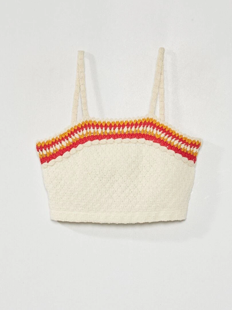 Top Corto In Maglia All'uncinetto 1 Top Corto In Maglia All'uncinetto