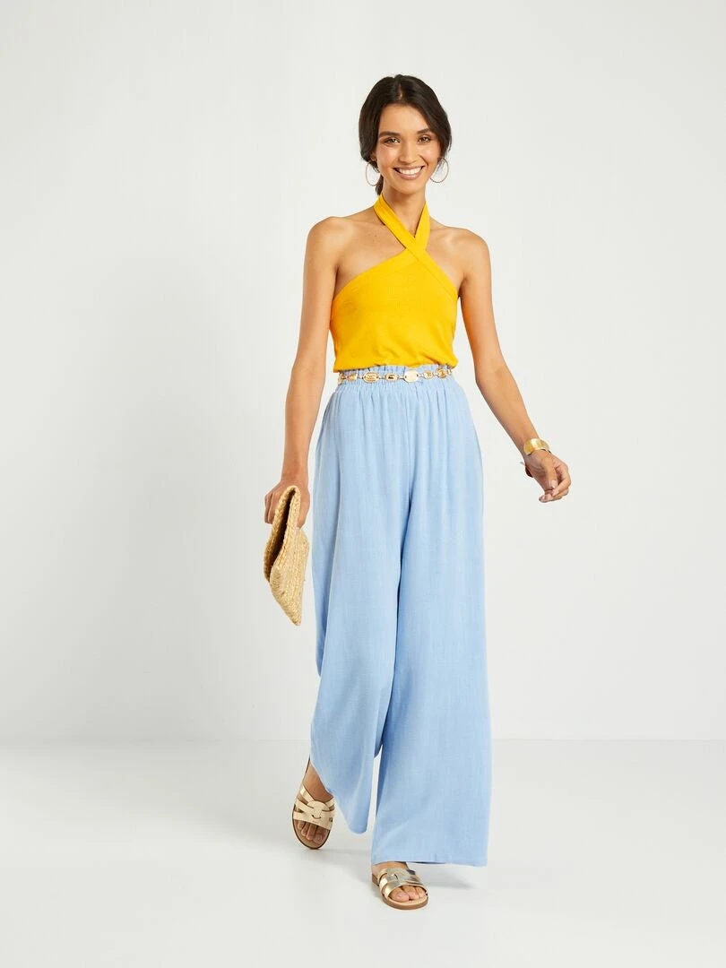 Top In Maglia A Coste Con Scollo Incrociato 2 Top In Maglia A Coste Con Scollo Incrociato - immagine 2