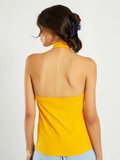 Top In Maglia A Coste Con Scollo Incrociato 8 Top In Maglia A Coste Con Scollo Incrociato -Kiabi top in maglia a coste con scollo incrociato giallo aer69 2 frb4