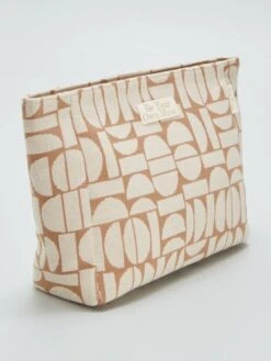 Trousse Da Bagno Quadrata In Velluto A Coste