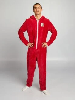 Tuta In Pile Con Cappuccio