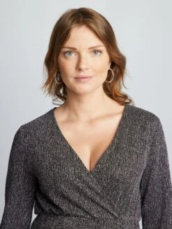 Tuta Premaman In Maglia Plissettata Iridescente -Kiabi tuta premaman in maglia plissettata iridescente grigio ato30 2 frb5