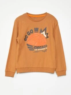 Tutina In Jersey Con Applicazione - 2 Pezzi -Kiabi tutina in jersey con applicazione 2 pezzi marrone ahr73 1 frb3