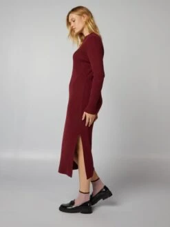 Vestito A Tubino In Maglia A Coste -Kiabi vestito a tubino in maglia a coste bordeaux scuro bac17 2 frb3