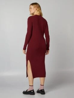Vestito A Tubino In Maglia A Coste -Kiabi vestito a tubino in maglia a coste bordeaux scuro bac17 2 frb4