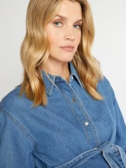 Vestito Chemisier Premaman In Denim -Kiabi vestito chemisier premaman in denim blu anp24 1 frb4