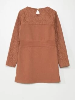 Vestito Felpa Con Pizzo -Kiabi vestito felpa con pizzo marrone avj41 1 frb3